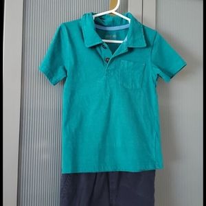 Toddler boys 3T polo shirt with cargo pants set